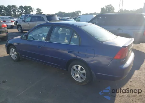 2001 Honda Civic Ex из США, поврежденный, VIN 1HGES26731L018364